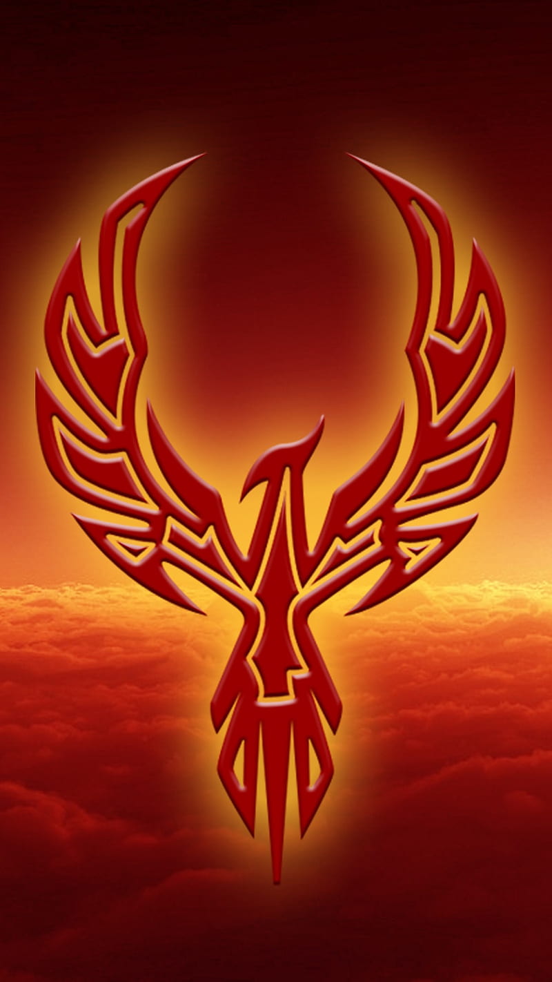 Sunrise Phoenix, 2019, firebird, sky, fire, red and gold, HD phone wallpaper