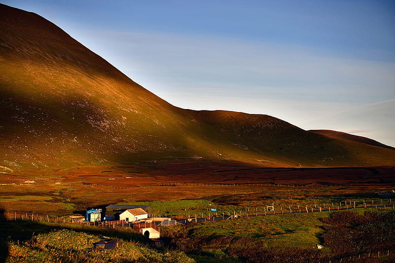 The water supply hut on Foula, Scotland, Water, Supply, Foula, Scotland, Hill, Hut, HD wallpaper
