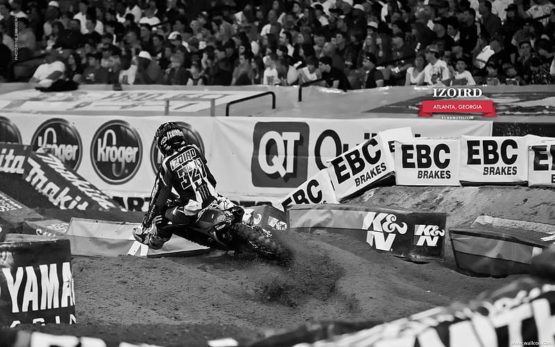 AMA Supercross Atlanta Station-riders Fabien Izoird, HD wallpaper