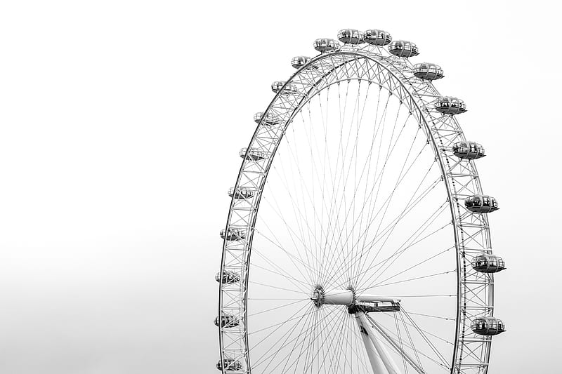 Feeris Wheel At Daytime, Hd Wallpaper 