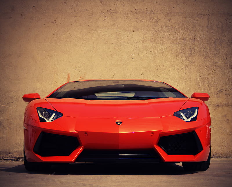 Lamborghini , aventador, car, carros, galaxy, lambo, new, note, red, HD wallpaper