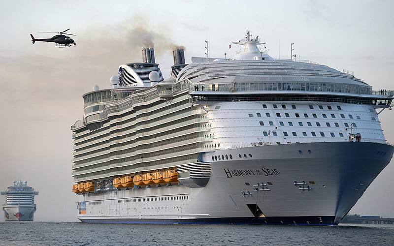 Harmony of the Seas, Royal Caribbean International, cruise liner, luxury ship, Oasis cruise ship, HD wallpaper