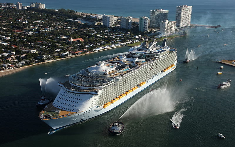 Luxury Transatlantic, cruise ship, city, boats, transatlantic, imposing, luxury, sea, HD wallpaper