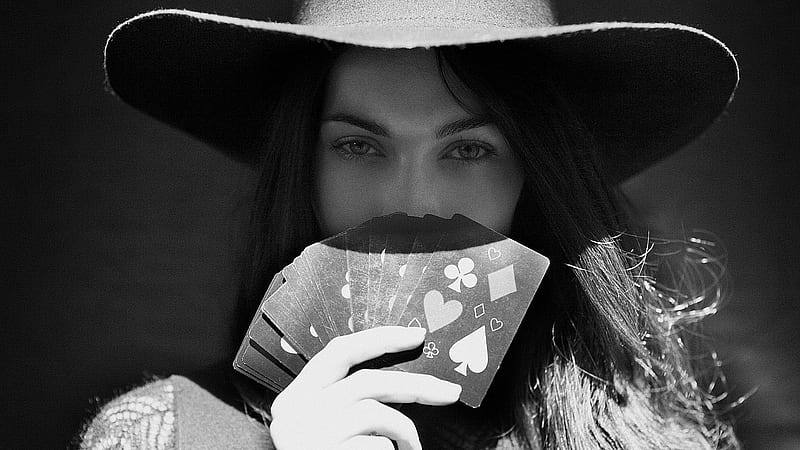 Cowgirl Poker Player . ., games, female, models, hats, cowgirl, fun, women, brunettes, poker, cards, fashion, western, style, HD wallpaper