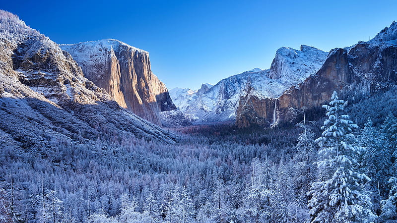 Yosemite Winter Morning , yosemite, valley, nature, mountains, morning, HD wallpaper