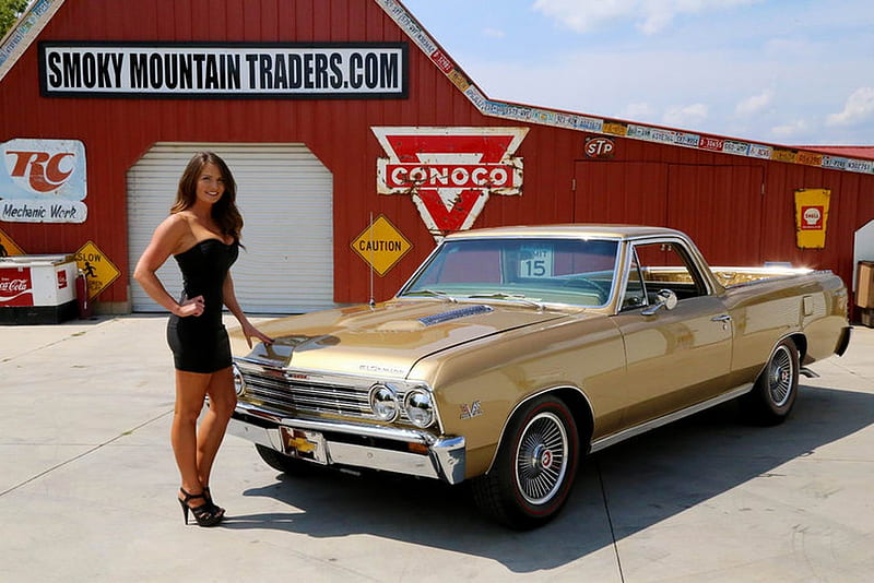 1967 Chevy El Camino 396 Frame Off Resto Turbo 400 12 Bolt and Girl, 12 Bolt, Muscle, El Camino, 396, 400, Old-Timer, Frame, Car, Truck, Chevy, Turbo, Girl, Resto, Off, HD wallpaper