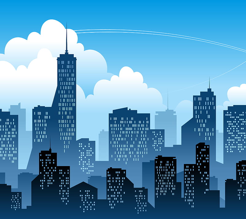 Vector City, building, city, cityscape, tower, vector, HD wallpaper