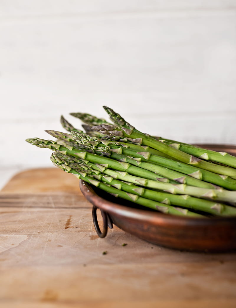 bowl of green asparagus, HD phone wallpaper