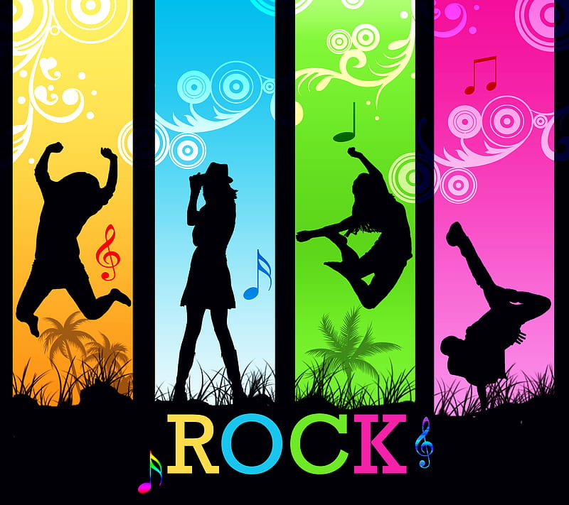 Lets Rock, dancers music, HD wallpaper