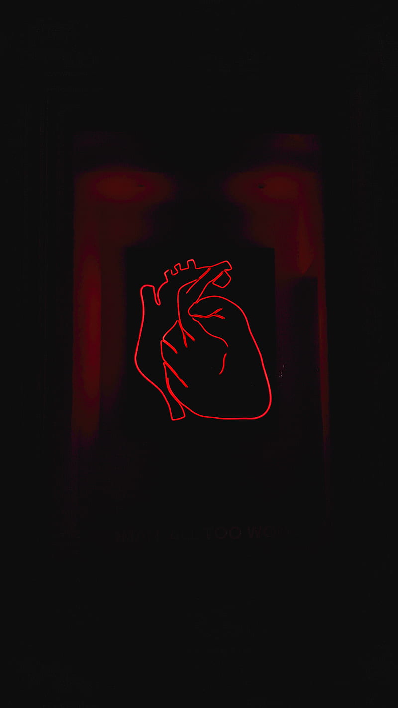 red heart clip art, HD phone wallpaper