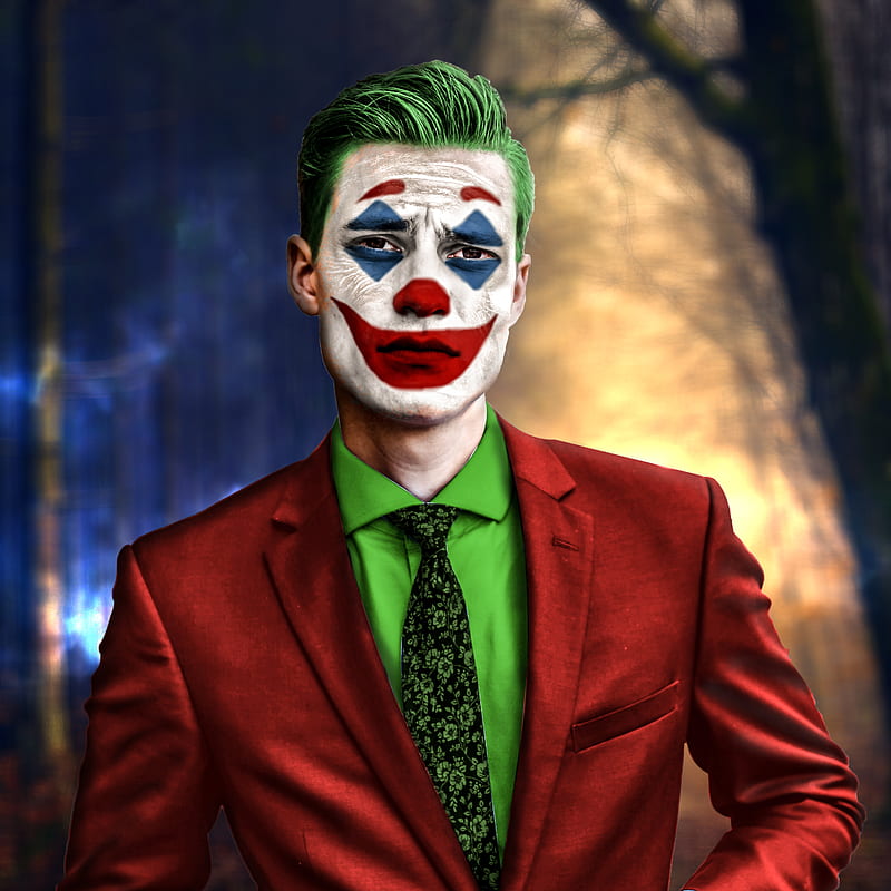 Joker, color, green, red, sad, HD phone wallpaper
