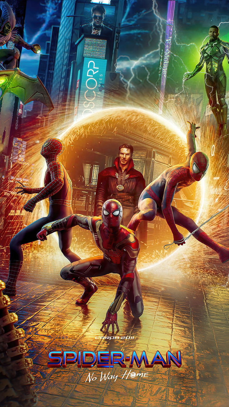 Spiderman No way home, iPhone, art, marvel, movie, HD phone wallpaper