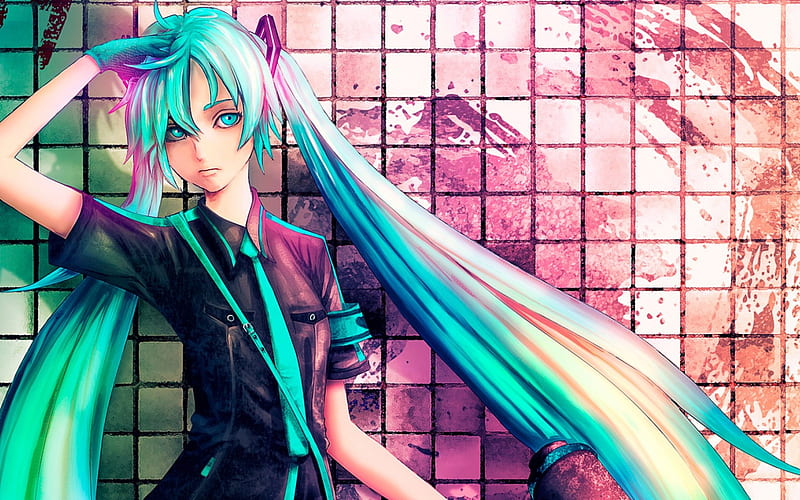 Vocaloid, Pretty, Miku, Anime, Sad, Manga, bonito, Gorgeous, Blue Hair ...