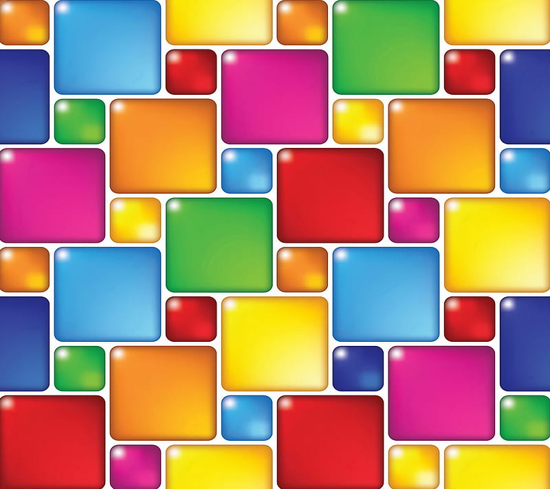 Colorful Blocks, abstract, color, cubes, geometry, rainbow, HD wallpaper
