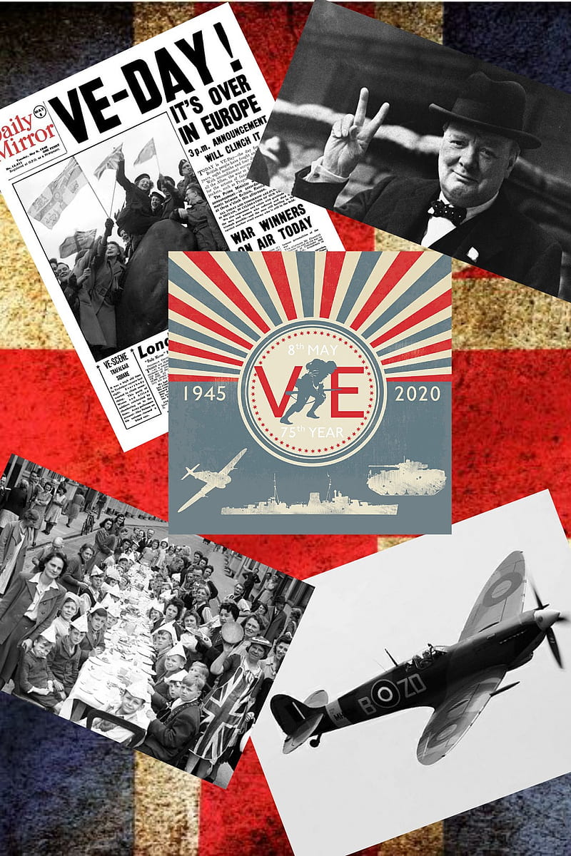 Winston Churchill, england ww2, spitfire world war 2, ve day, HD phone wallpaper