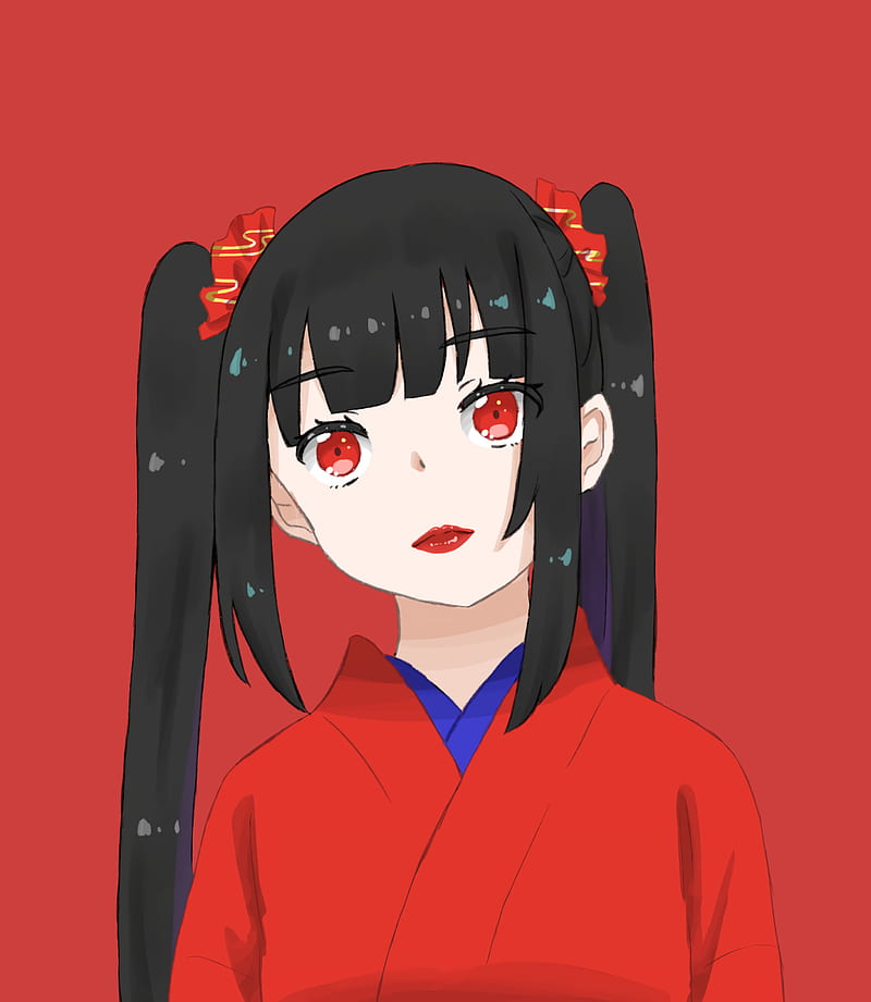 red lipstick smooth background without texture anime