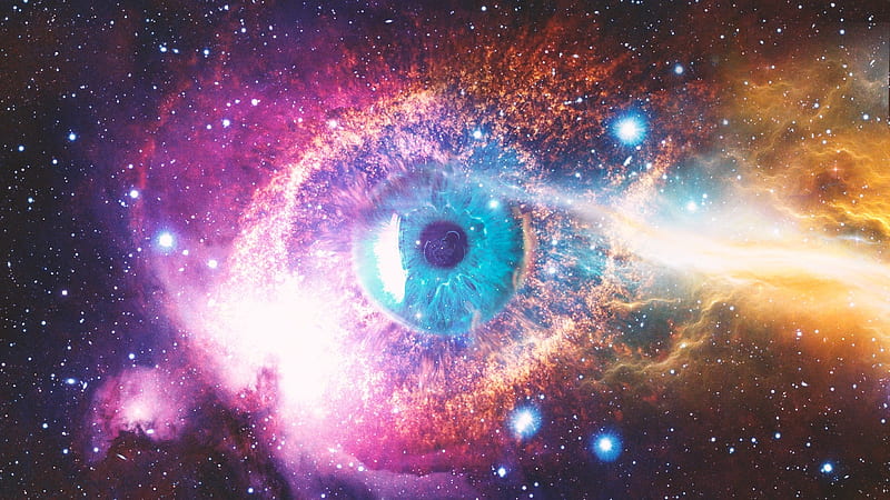 Ojo cósmico, estrellas, fantasía, cósmico, ojo, espacio, rosa, azul, Fondo  de pantalla HD | Peakpx