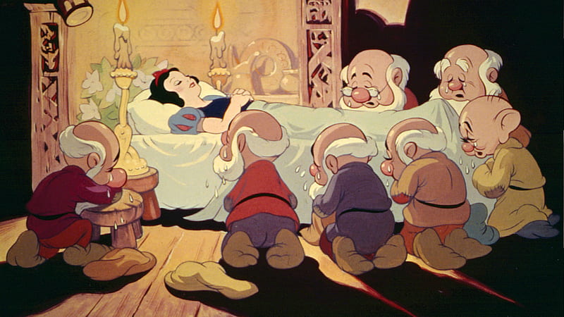 Snow White and the seven dwarves, dwarves, sleep, cartoon, cottage, HD  wallpaper | Peakpx
