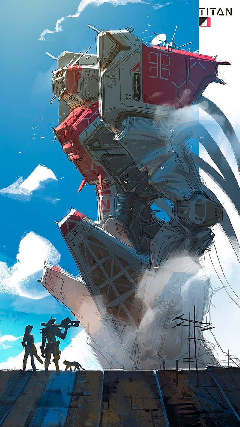 Titan, background, gigante, robot, HD phone wallpaper