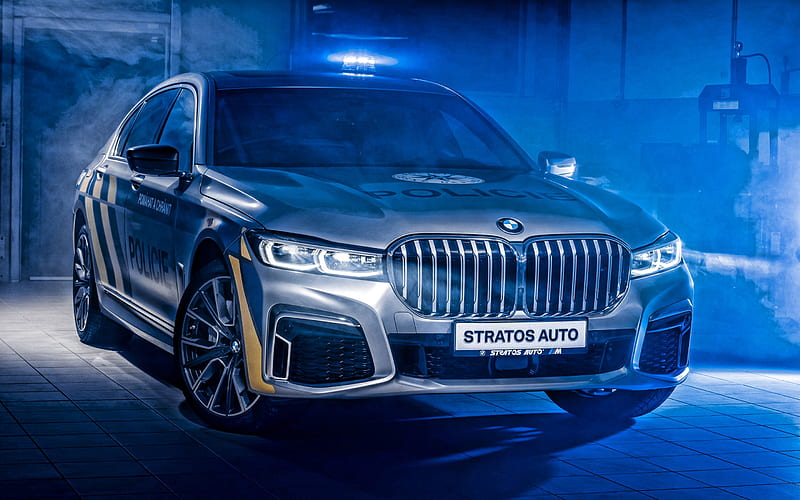 BMW 745Le xDrive M Sport Policie, G12, 2019, BMW 7, exterior, front view, police car, Czech police, BMW police, German cars, BMW, HD wallpaper