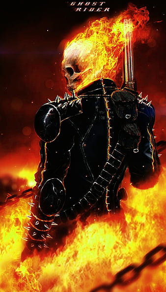 Ghost rider, bike, drawn, fire, flame, game, horror, scary, skull, HD  wallpaper | Peakpx