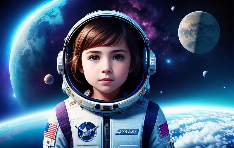 AI Astronaut Baby Boy Art, HD wallpaper
