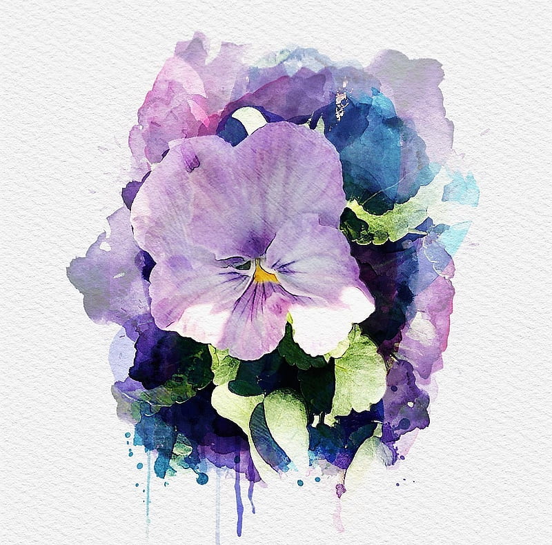 Pansy Edited to look like painting on IOS app Portra, pretty, Portra ios app , bonito, mauve, graphy, purple, ios app, flowers, pastel, edit, HD wallpaper