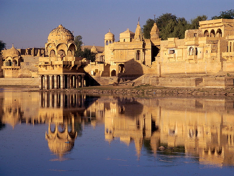 Untitled , india, jaisalmer, reflection, rajasthan, HD wallpaper
