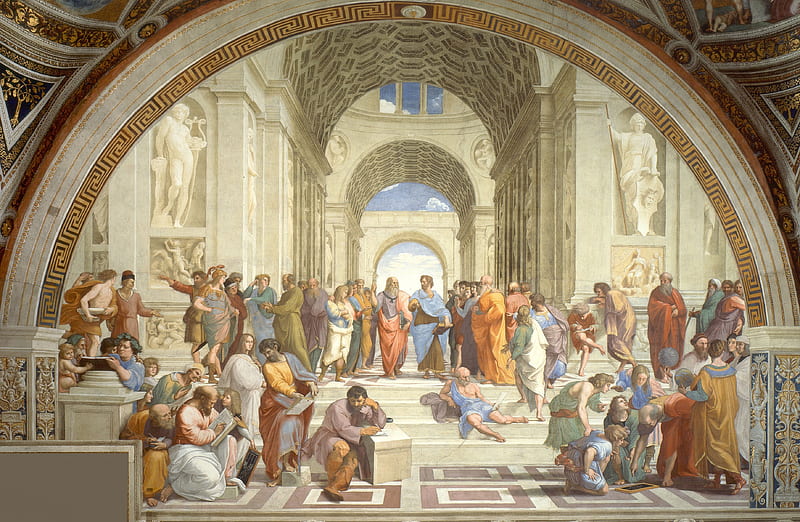 Painting, Artistic, Greece, The School Of Athens, Socrates, HD wallpaper
