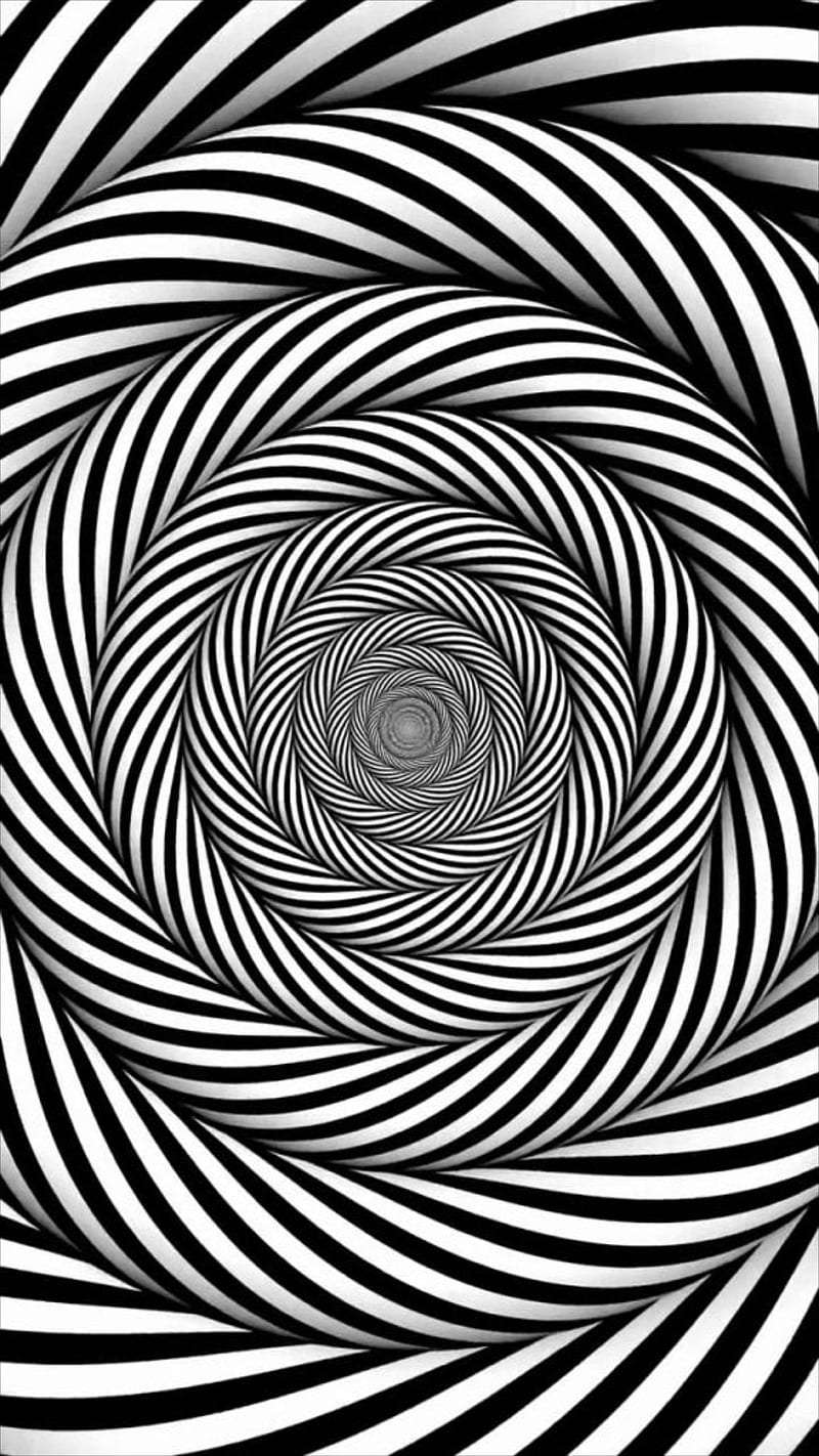 Illusion, black and white, circles, lines, optical, HD phone wallpaper ...