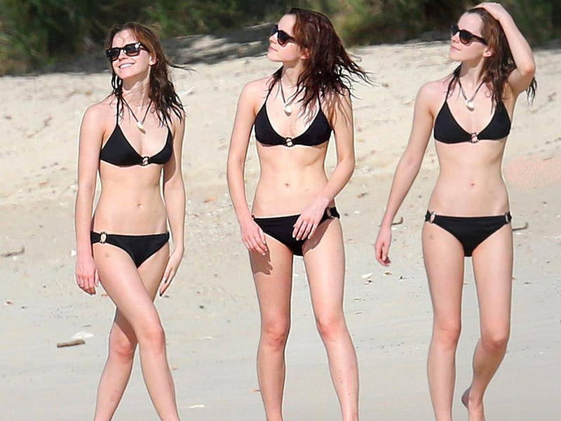 Emma Watson - Bikini, model, Emma, bonito, Emma Watson, bikini, sunglasses, actress, Watson, 2014, HD wallpaper