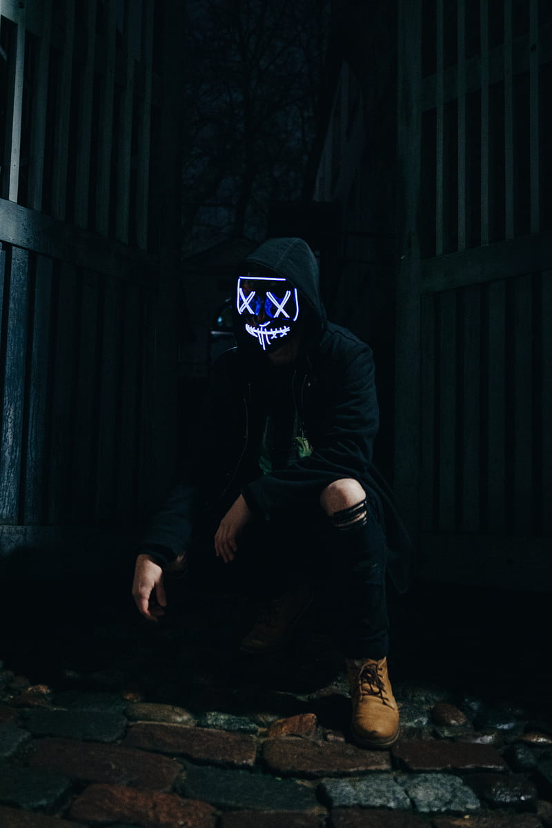 Anonymous, mask, hood, dark, man, HD phone wallpaper | Peakpx