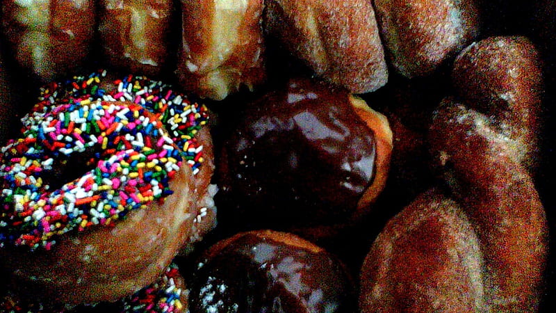 Baked Chocolate Frosting Doughnuts, Doughnuts, Frosting, Baked, Chocolate, Sweet, HD wallpaper