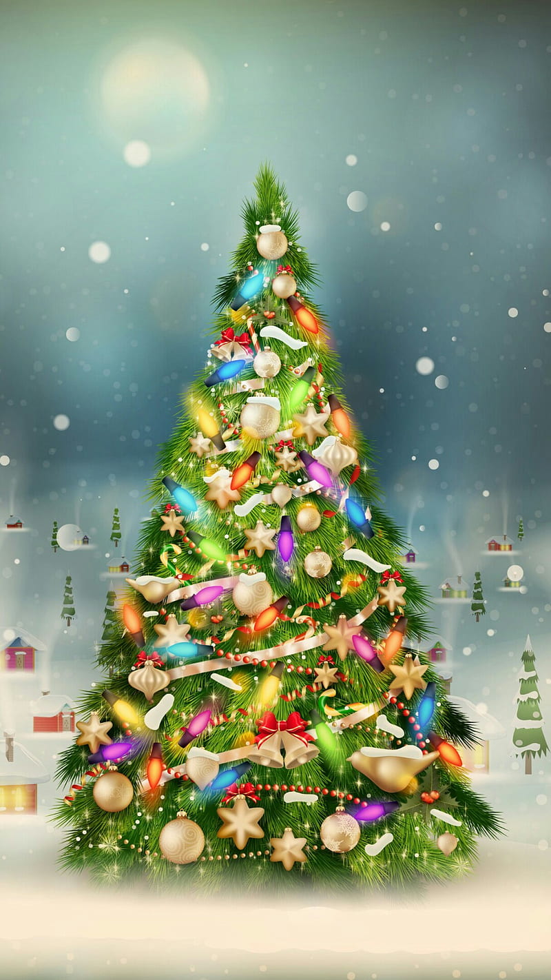 Albero Natale, christmas, icio, HD phone wallpaper