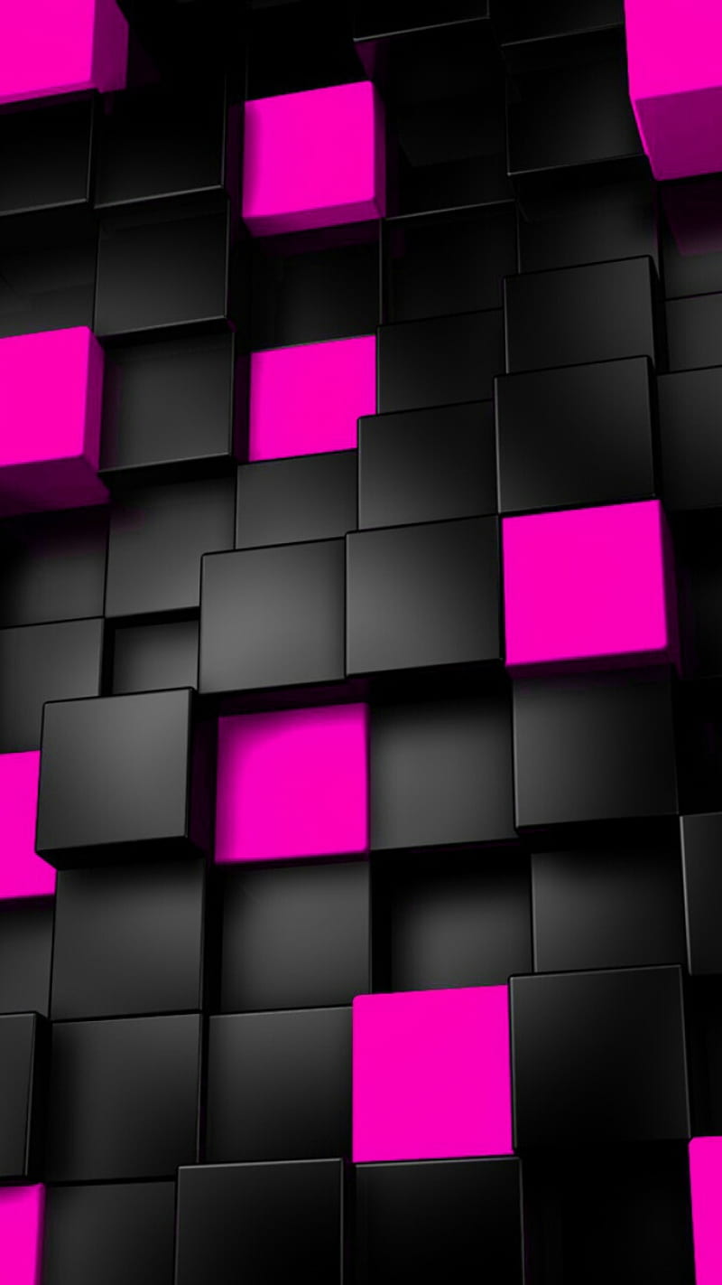 MVP Cubes, cube, pink, HD phone wallpaper