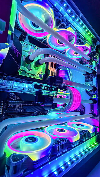 Gaming PC, colourful, gaming, pc, HD phone wallpaper