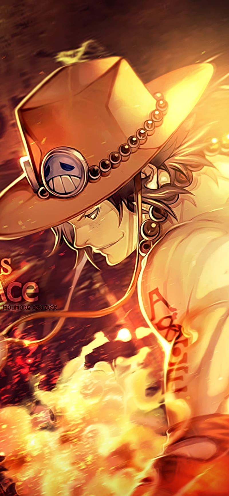 PortGas D Ace, anime, fire fist ace, luffy, one piece, whitebeard pirate, HD phone wallpaper