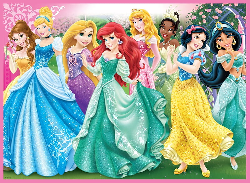 Disney princesses, fantasy, luminos, girl, princess, disney, HD wallpaper