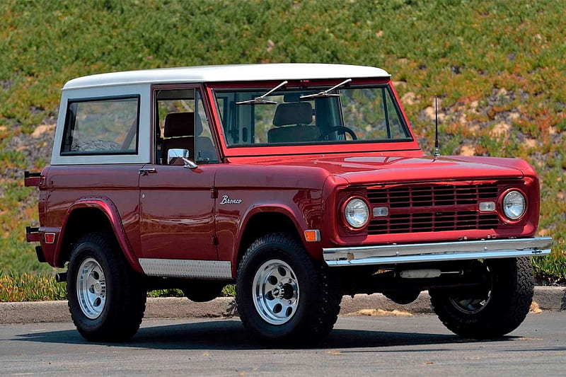 68 Ford Bronco Classic Suv Red White Top Hd Wallpaper Peakpx