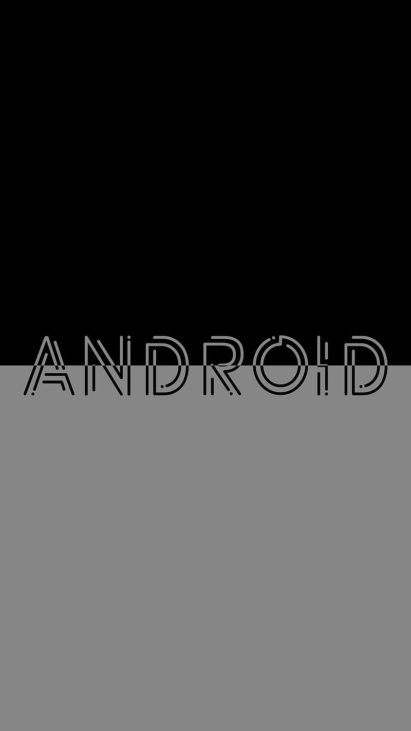 Two Tone android, black, dark, gray, gris, modern, tech, HD phone wallpaper