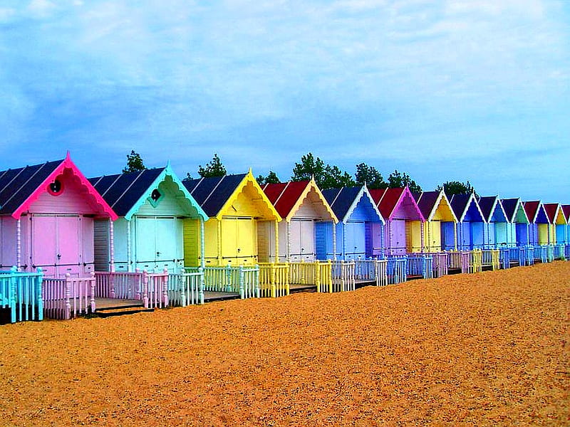 Beach Huts, cool, HD wallpaper | Peakpx