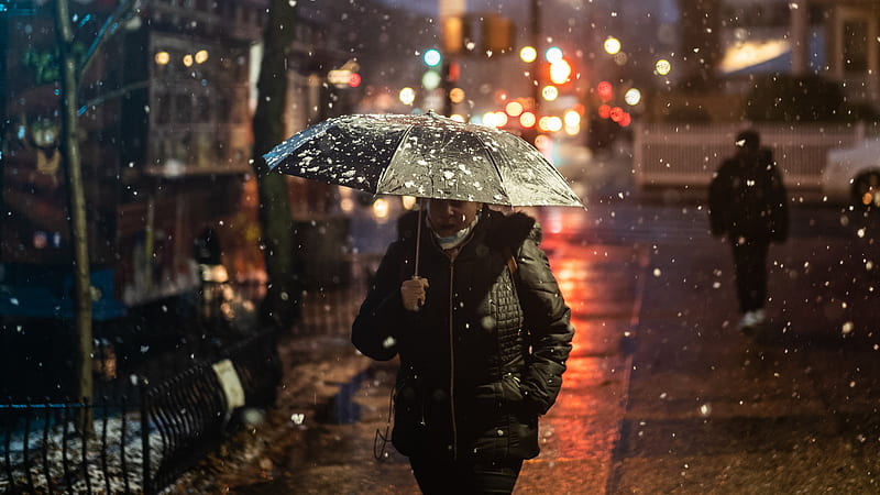 N.Y.C. Weather: Snow Moves In as Cold Returns, New York City Rain, HD wallpaper