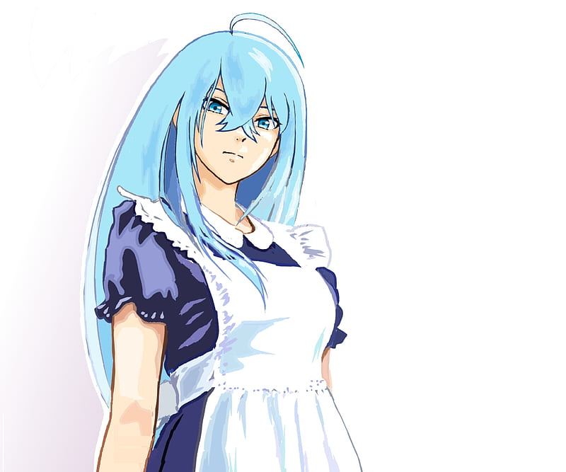 Anime, Vivy: Fluorite Eye's Song, Vivy (Vivy: Fluorite Eye's Song), Blue Hair, Long Hair, Maid, Blue Eyes, Girl, HD wallpaper