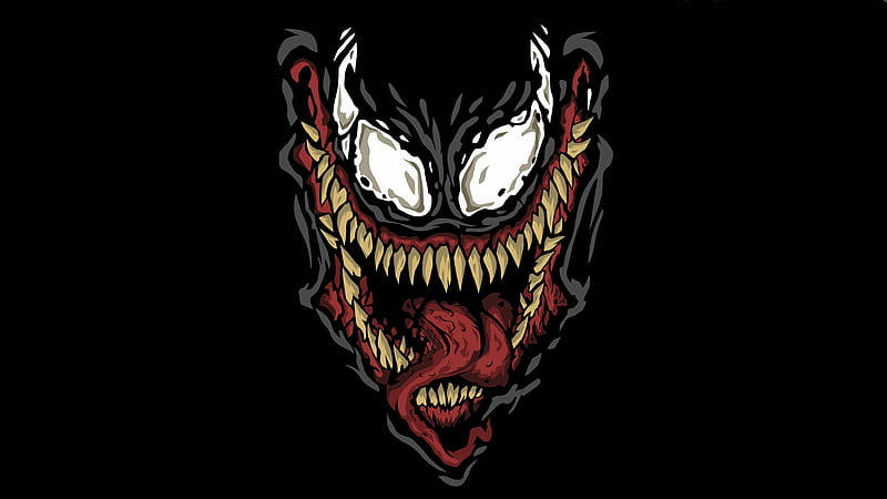 Venom Minimalism Art, venom, superheroes, behance, digital-art, artwork, HD wallpaper