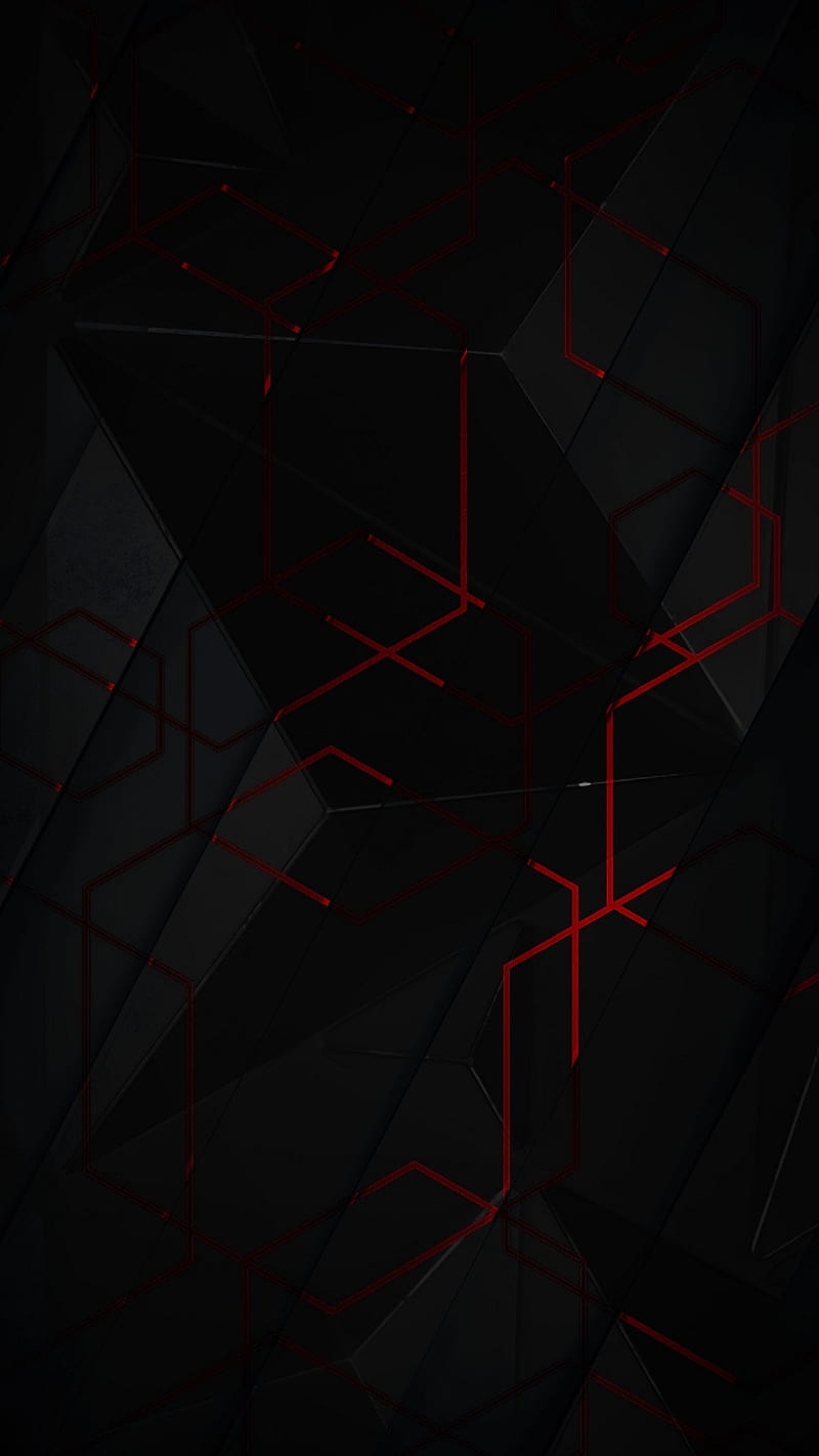 Darken, black, dark, gray, lines, red, tech, technology, HD phone wallpaper  | Peakpx