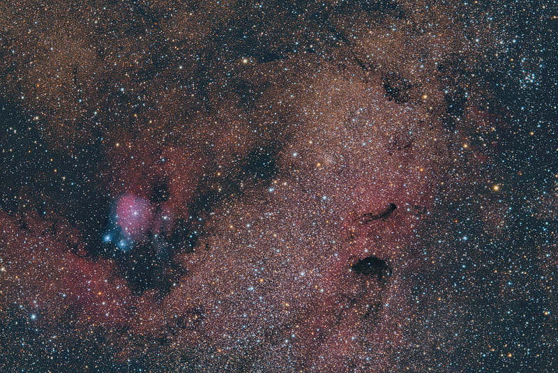 nebula, stars, universe, galaxy, red, HD wallpaper