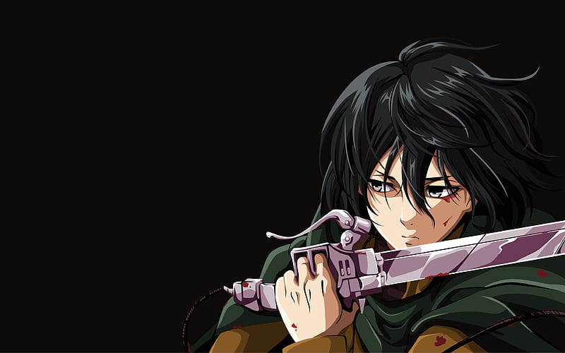 Mikasa Ackerman sword, Attack on Titan, manga, Shingeki no Kyojin, HD wallpaper