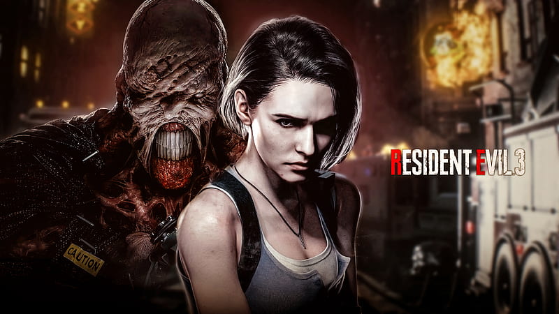 Video Game, Resident Evil 3 (2020), Jill Valentine, Nemesis (Resident Evil), Resident Evil 3, HD wallpaper