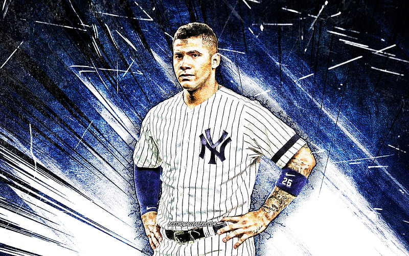 Gleyber Torres, grunge art, MLB, New York Yankees, pitcher