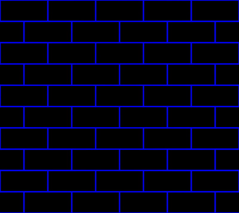 BlueBlack Bricks, abstract, black, blue, HD wallpaper
